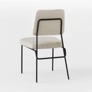 Elegante Silla de Comedor con Estructura de Hierro para Interiores, con Tapicería Resistente, para Cafetería, Patio, Balcón, Restaurante - Product Image 4