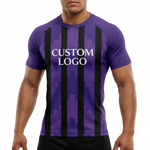 Camiseta Deportiva de Compresión para Hombre, Secado Rápido, Transpirable, para Correr, Gimnasio, Cuello Redondo, Corte Corto, Verano - Product Image 1