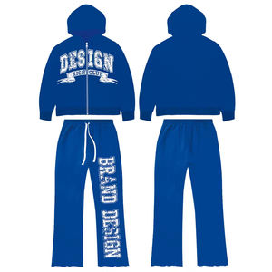 Conjunto de Sudadera y Pantalones Deportivos Personalizados de Doble Cintura, Sudadera con Capucha y Pantalones Deportivos Anchos y Holgados para Hombre - Product Image 2