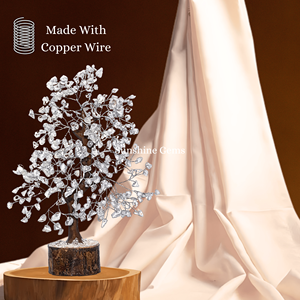 Arbre de Vie en Cristal de Quartz Clair en Gros avec Fil d'Argent, Pierres de Guérison, Décoration d'Intérieur - Product Image 4