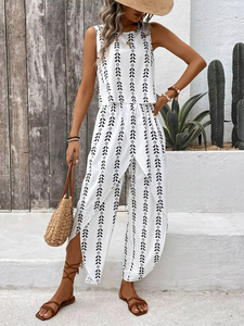 ชุดเซ็ตผ้าชีฟองสีขาว 2 ชิ้น แบบเซ็กซี่ลำลอง เอวสูง ปักลายฉลุ ตัดเย็บอย่างประณีต - Product Image 1