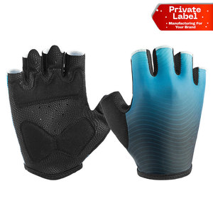 Gants de cyclisme personnalisés à demi-doigts, antidérapants avec grip en silicone, faible MOQ, conception OEM personnalisée, gants de vélo de route légers - Product Image 1