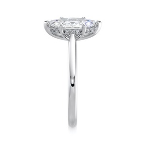 Anillo de Compromiso Solitario con Diamante Cultivado en Laboratorio de Corte Marquesa de 1.50 Quilates, Oro Blanco de 14K, Joyería Nupcial Personalizada - Product Image 6