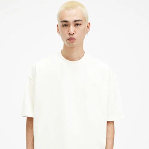 Men's <b>White</b> O-Neck Short Sleeve T-<b>Shirt</b> 100% Cotton Jersey Regular Fit Casual Solid Color <b>Plain</b> Dyed Knitted Fabric - Product Image 4
