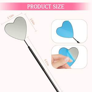 Stainless Steel Eyelash <b>Mirror</b> Precision Salon Tool For Eyelash Extension Checking And Lash Care - Product Image 3