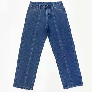 Jean en denim décontracté taille haute ample vintage délavé avec logo personnalisé, le plus vendu, service OEM disponible pour hommes - Product Image 1