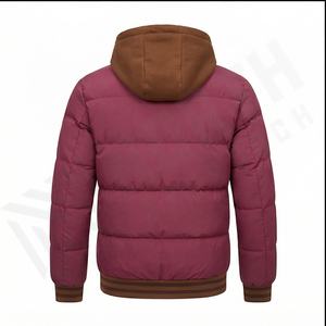 Chaqueta acolchada de invierno de peso pesado con bolsillos con cierre de cremallera y cuello levantado, nuevo diseño, chaqueta informal de tela de lana cálida de alta calidad - Product Image 3