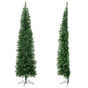Albero di Natale a Mezza Luna Preilluminato da 2,1 Metri con 150 Luci - Decorazione Natalizia - Product Image 3