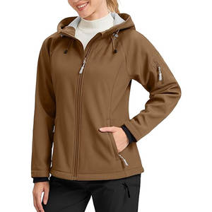 เสื้อแจ็คเก็ตซอฟต์เชลล์บุขนแกะสำหรับผู้หญิง เสื้อโค้ทมีฮู้ดน้ำหนักเบา กันลมและกันน้ำ สำหรับฤดูหนาว ฤดูใบไม้ร่วง และฤดูใบไม้ผลิกลางแจ้ง - Product Image 6