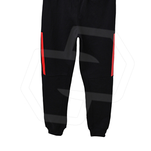 NIZA GEAR Pantalon de jogging noir pour homme, coupe droite, très élastique, en molleton polyester/coton respirant, avec cordon de serrage et poches, décontracté, hiver - Product Image 5