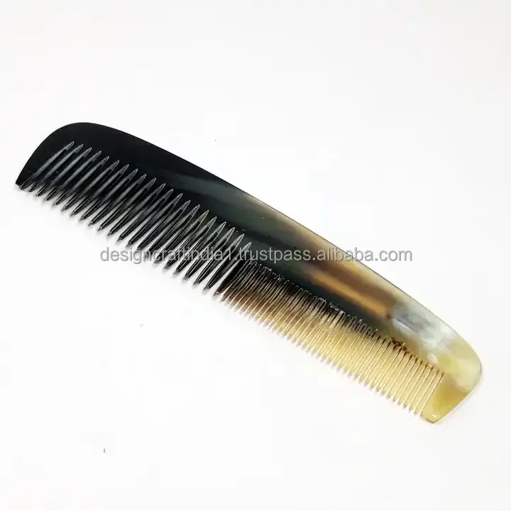 High on Demand Light Weight Buffalo Horn Hair Comb Polished Hand Made Gifts for Worldwide Export from India