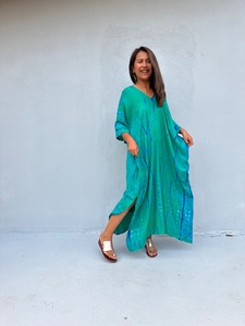 Caftán de Verano para Mujer, Estilo Mediterráneo, CM 55, Vestido de Playa para Vacaciones, Ropa Informal Tropical - Product Image 3