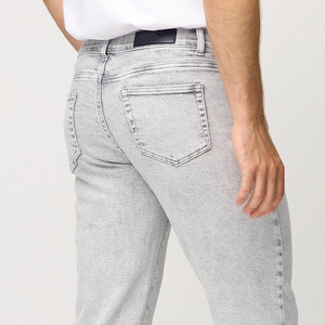 Men Slim Straight <b>Denim</b> Jeans Breathable Solid Woven High Quality Casual Pants for Summer Winter Everyday Wear - Product Image 4