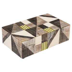 Caja de Joyería Rectangular de Cuerno de Búfalo de Primera Calidad con Tapa Curva, Estuche de Almacenamiento Rústico y Ecléctico para Mesa y Hogar, Venta al Por Mayor - Product Image 4