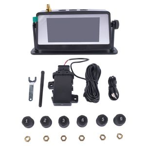 Sistema di Monitoraggio della Pressione degli Pneumatici Volvo a 6 Colori con 6 Sensori, Display LCD 24V, Frequenza 433MHz per Auto, Camper e Camion - Product Image 1