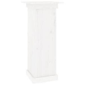 Soporte para Flores de Madera de Pino Sólido Blanco con Incrustaciones Decorativas Medianas, Macetas y Jardineras Medianas - Product Image 2