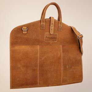 OEM Factory Genuine Leather Heavy Duty Classic Protection Casual Suit Carrier Bulk Garment Bag Luxury Travel Dress Cover Sleeve - Product Image 3