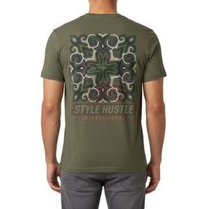 T-shirt décontracté personnalisé en coton 100% brodé, de qualité supérieure, coupe ample, imprimé, pour homme adulte. - Product Image 4