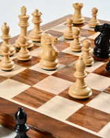 Planches d'échecs en bois Aimant en bois portable écologique Planches de jeu d'échecs Pièces d'échecs imprimées dans une boîte en bois