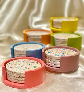 Resin Coaster Handcrafted Luxury Square Durable with Natural Swirling Patterns for Home Use - Product Image 4