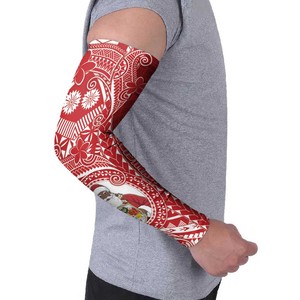 Manches longues en soie glacée imprimées Noël, motif rouge et blanc, protection solaire UPF50+, unisexe, pour activités de plein air - Product Image 5