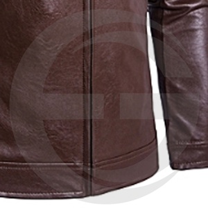 Chaqueta de cuero PU para hombre con logotipo personalizado de OEM y ODM, chaqueta de moto holgada Hip Hop con estilo bordado callejero a la moda de otoño - Product Image 5