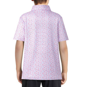 Polo de golf juvenil versátil e informal, con material transpirable y flexible, adecuado para el entrenamiento de golf. - Product Image 2