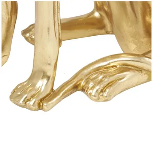 Figurine de lévrier religieuse en résine plaquée or, sculpture animale moderne, décoration d'intérieur, pièce d'art en forme 3D - Product Image 3