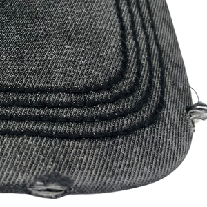 AKA Black Denim Distressed Hat Green Numbers Embroidered Baseball <b>Cap</b> Adjustable Washed Denim Headwear Casual Fashion <b>Vintage</b> - Product Image 4