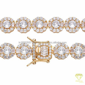 Tennis Style haute qualité laboratoire cultivé Bling Bracelet élégant unisexe luxe déclaration pour fête porter Fine chaîne lien poignet bijoux - Product Image 5