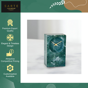 Leading Supplier Selling High Quality Elegant Design Luxury Handmade Custom Marble Electronic Modern Silent <b>Clock</b> from India - Product Image 3