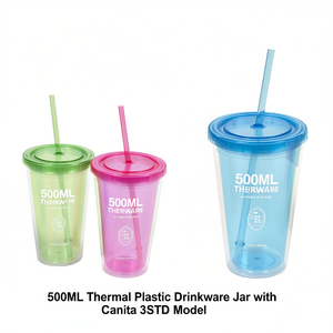 Bouteille isotherme en plastique de 500 ml avec modèle Canita 3STD - Product Image 2