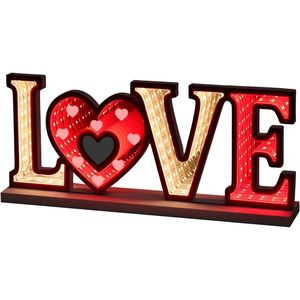 Decorazione per San Valentino, Luce a Tunnel con Specchio Infinito Creativa e Originale, Illuminazione Notturna per Casa - Product Image 1