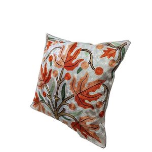 ปลอกหมอนปักลายสี่เหลี่ยมผืนผ้าลายพืชสไตล์โบฮีเมียนตกแต่งบ้าน โพลีเอสเตอร์ 100% ปรับแต่งได้ - Product Image 1