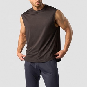 Débardeurs Sportifs Homme 100% Polyester Col Rond Uni Respirants Séchage Rapide Broderie 3D – Vêtements de Sport Américains en Gros - Product Image 1