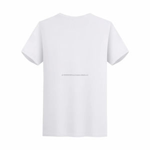 เสื้อยืดคอกลมแขนสั้นสีขาวล้วนพิมพ์ลายแบบคลาสสิกงานตามสั่งจากจีน - Product Image 3