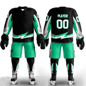 Unisex Ice Hockey Sportswear Polyester Quick Dry Breathable <b>Knit</b> OEM Custom Sublimated Adult Uniform - Product Image 6