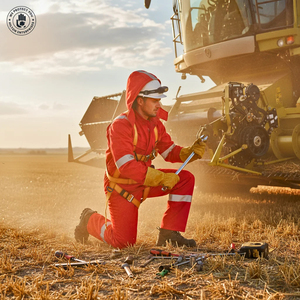 Overol de Trabajo Rojo Unisex Reflectante, Duradero y Cómodo, con Franjas de Seguridad, TAGCO SAFETY, Tela Ligera y Transpirable Nomex - Product Image 4