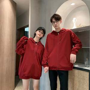 Sweat-shirts à capuche zippés en coton, vente en gros, haute qualité, personnalisables avec logo, épais, streetwear, coupe oversize - Product Image 2