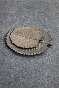 Bandeja de Servir Ecológica de Aluminio con Forma de Hoja, Diseño Moderno, Hecha a Mano, de Alta Calidad, para Uso Doméstico y en Restaurantes, Pedidos al por Mayor - Product Image 3