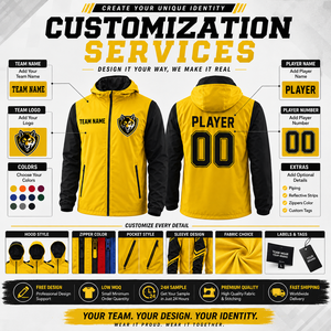 Custom Sports Windbreaker <b>Jacket</b> Lightweight Water Resistant Player Name Number Team Training <b>Jacket</b> OEM ODM Manufacturer - Product Image 4