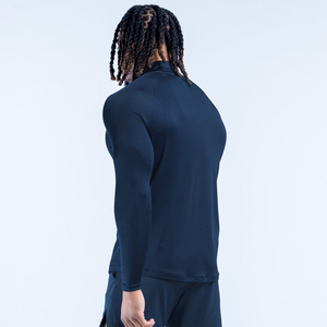 Camiseta de compresión para hombre con cuello alto y cremallera de un cuarto, transpirable, para correr al aire libre, ropa deportiva, camisetas de gimnasio para hombre al por mayor - Product Image 6