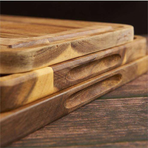 Planche à découper en bois d'acacia double face épaisse personnalisée, planche de boucher, planche à charcuterie en bois pour la cuisine - Product Image 3