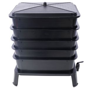 Kit de Compostaje de Gusanos de 50L y 5 Capas, Fácil de Instalar para Reciclaje de Desechos de Alimentos, Incluye Contenedor para Granja de Gusanos - Product Image 4
