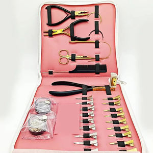Kit d'outils pour extensions capillaires 12 pièces : pinces à sertir métalliques, outil de séparation, kit d'installation et de retrait en acier inoxydable de qualité supérieure - Product Image 2