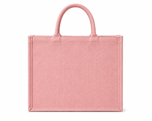 Bolsa de yute laminada rosa, ecológica, reutilizable, con botón de madera, para compras, venta al por mayor. - Product Image 6