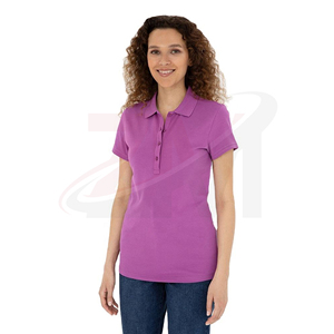 เสื้อโปโลผู้หญิงแบบสั่งทำ OEM ผ้าฝ้าย แขนสั้น ทรงเข้ารูป ระบายอากาศได้ดี เนื้อผ้านุ่ม รับผลิตแบรนด์ส่วนตัว ขายส่ง - Product Image 2