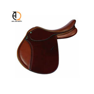 Selle anglaise en cuir pour cheval, selle de saut en cuir à assise souple pour l'équitation à prix abordable - Product Image 5