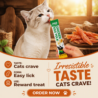 Friandises à lécher pour chats, soutien immunitaire, sans céréales, riches en protéines, bâtonnets de nourriture humide crémeuse à base de viande pour la santé de la peau et du pelage, vente en gros