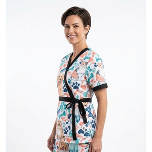 Robe de toilettage pour femme, vêtement de travail pour toilettage d'animaux, cape de salon, vêtement de toilettage imperméable - Product Image 4